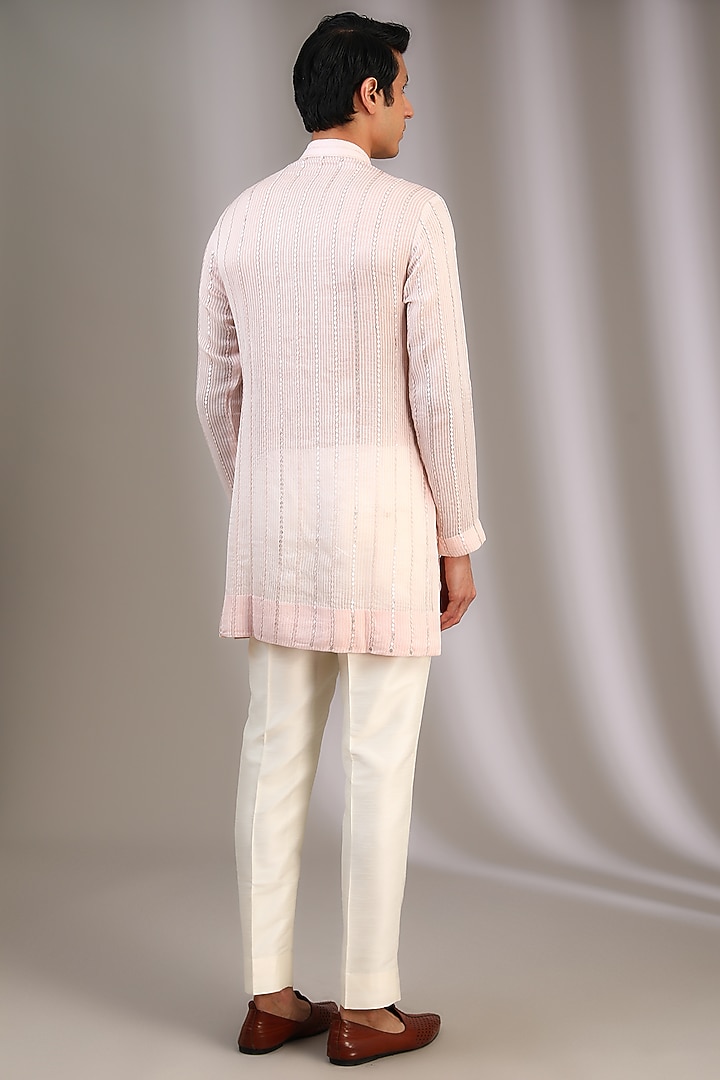 Light Pink Ghicha Embellished Kurta Set
by Sawan Gandhi Men at Pernia's Pop Up Shop