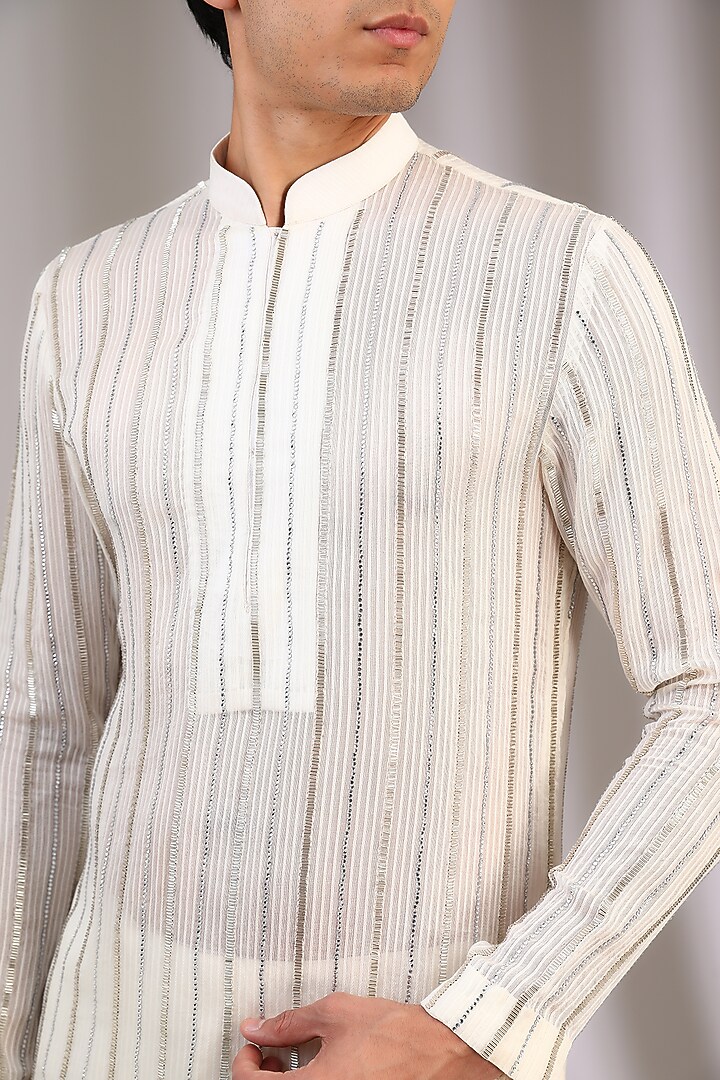 White Ghicha Embellished Kurta Set
by Sawan Gandhi Men at Pernia's Pop Up Shop