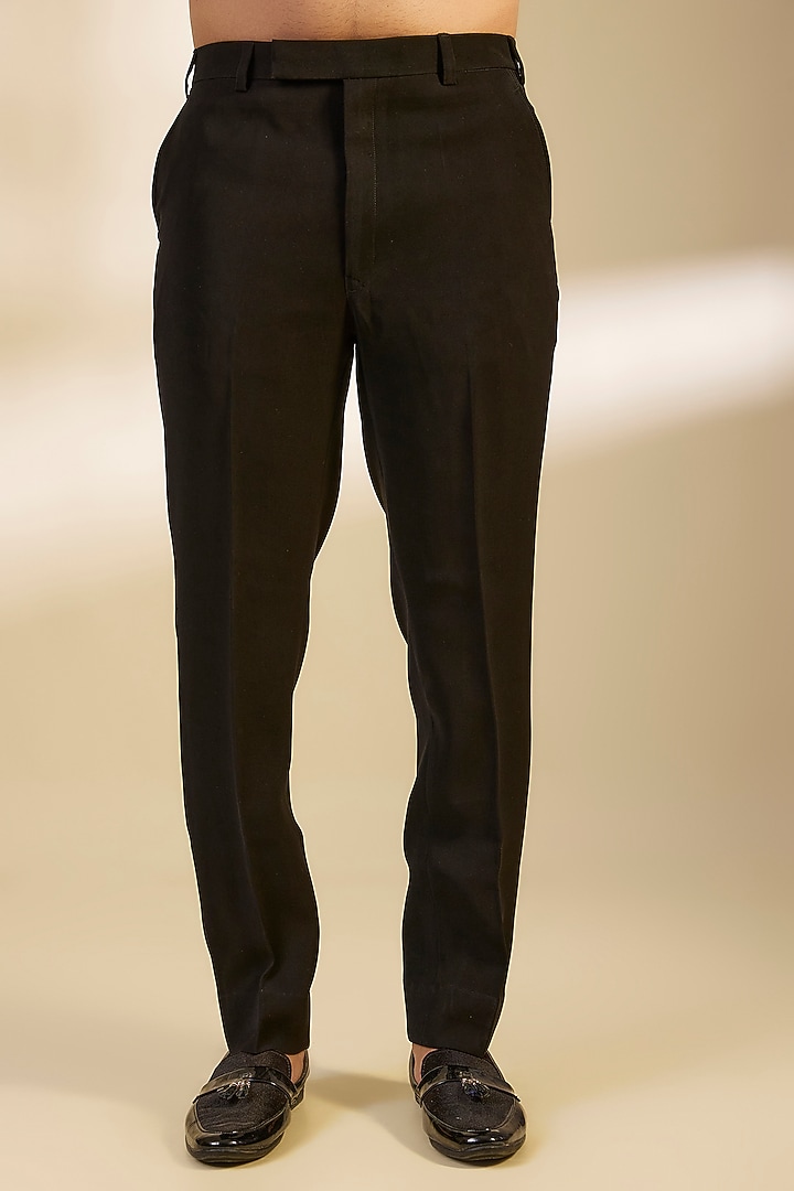 Black Velvet Cutdana Embroidered Groom Sherwani Set by Sawan Gandhi Men at Pernia's Pop Up Shop