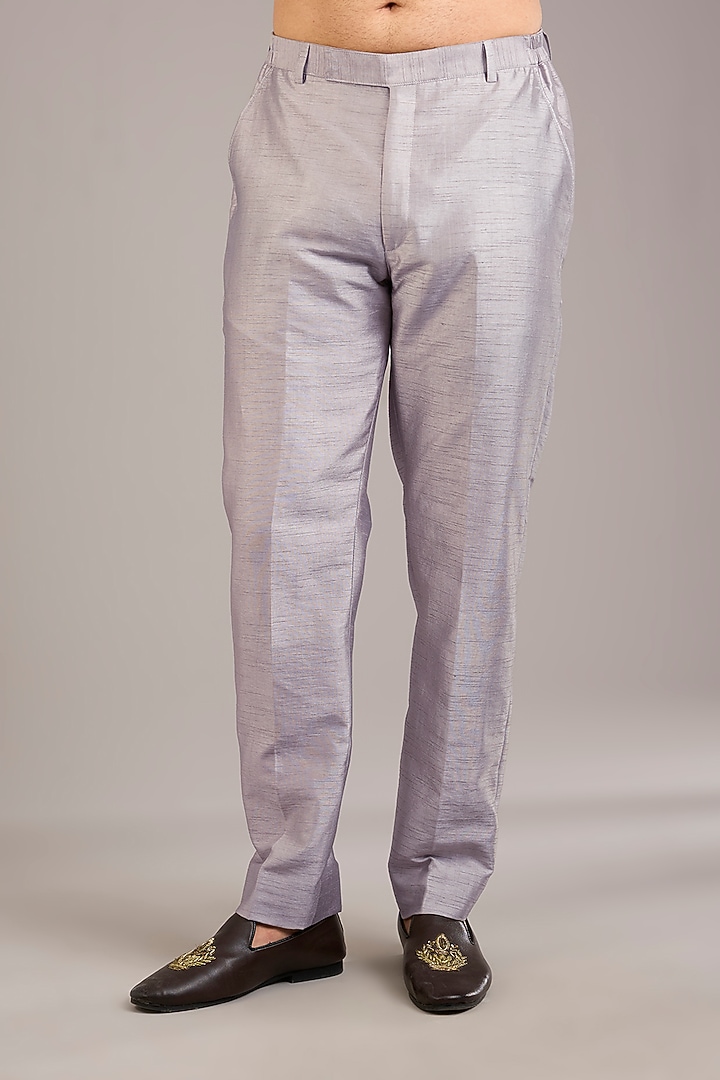 Grey Georgette Embroidered Kurta Set by Sawan Gandhi Men at Pernia's Pop Up Shop