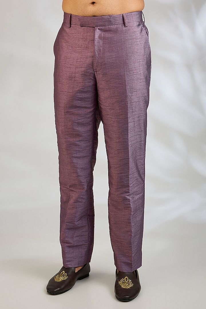 Dusky Mauve Silk Kurta Set by Sawan Gandhi Men at Pernia's Pop Up Shop