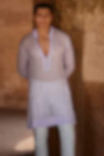 Lilac Georgette Kurta by Sawan Gandhi Men at Pernia's Pop Up Shop