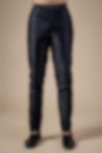 Black Cotton Silk Pants by Sawan Gandhi Men at Pernia's Pop Up Shop