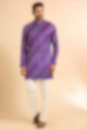 Purple Chanderi Kurta by Sawan Gandhi Men at Pernia's Pop Up Shop