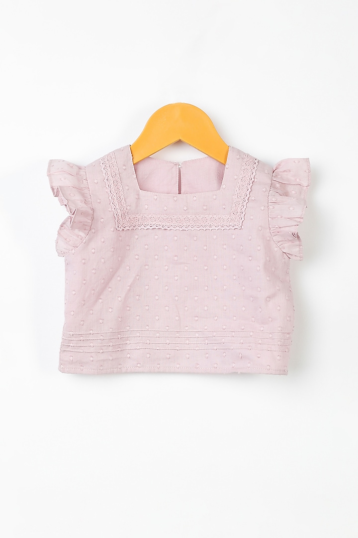 Lavender Organic Cotton Crop Top For Girls by Swoon baby