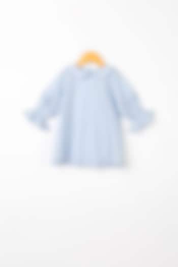Blue Organic Cotton Dress For Girls by Swoon baby
