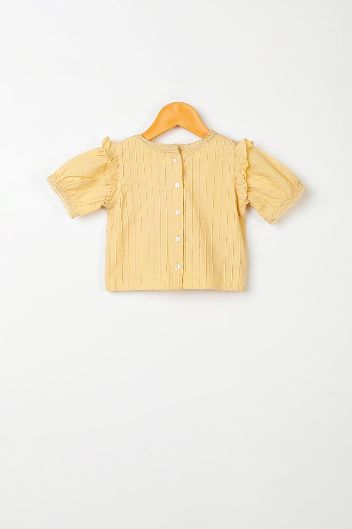 Yellow Ruffled Top For Girls by Swoon baby at Pernia's Pop Up Shop