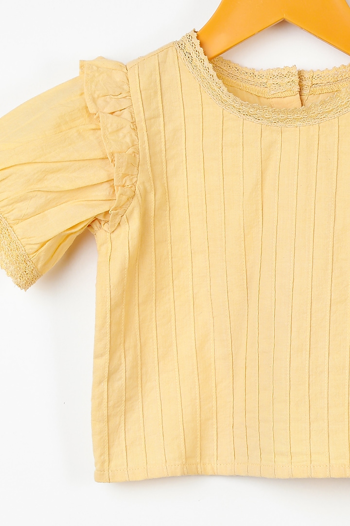 Yellow Ruffled Top For Girls by Swoon baby at Pernia's Pop Up Shop