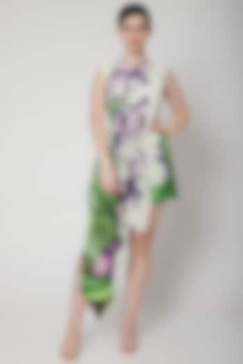 Purple Floral Printed Romper by Swatee Singh at Pernia's Pop Up Shop