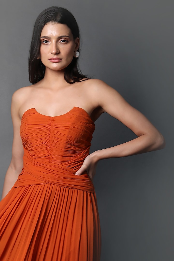 Buy SLIMMING ORANGE CORSET DRESS for Women Online in India