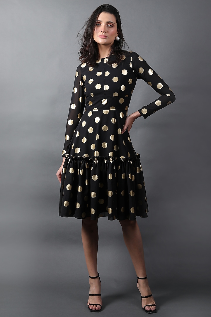 Black Georgette Dress by Swatee Singh