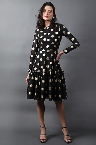 Black Georgette Dress by Swatee Singh