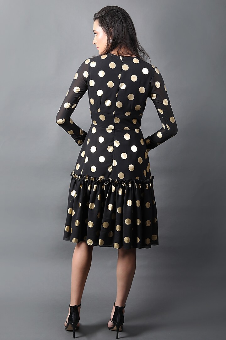 Black Georgette Vacation Dress by Swatee Singh at Pernia's Pop Up Shop