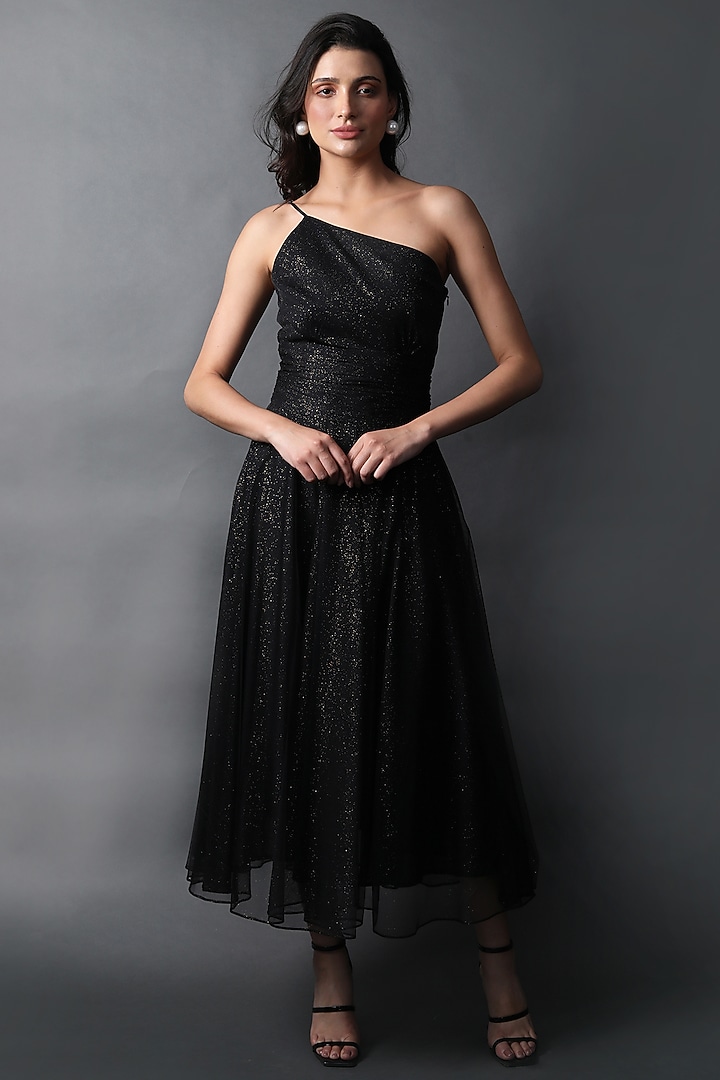 【新品タグ付き】Acka. sheer shoulder dress 黒 S acka sheer shoulder dress ブラック スーツ・フォーマル