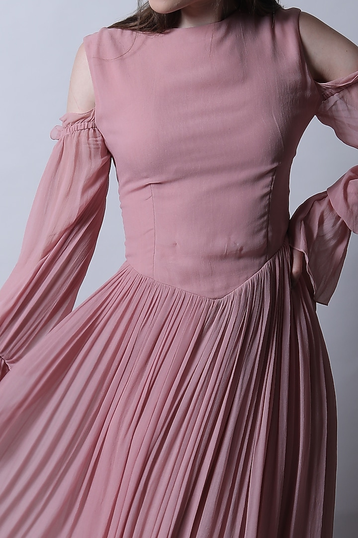 Blush Pink Georgette Gown by Swatee Singh at Pernia's Pop Up Shop