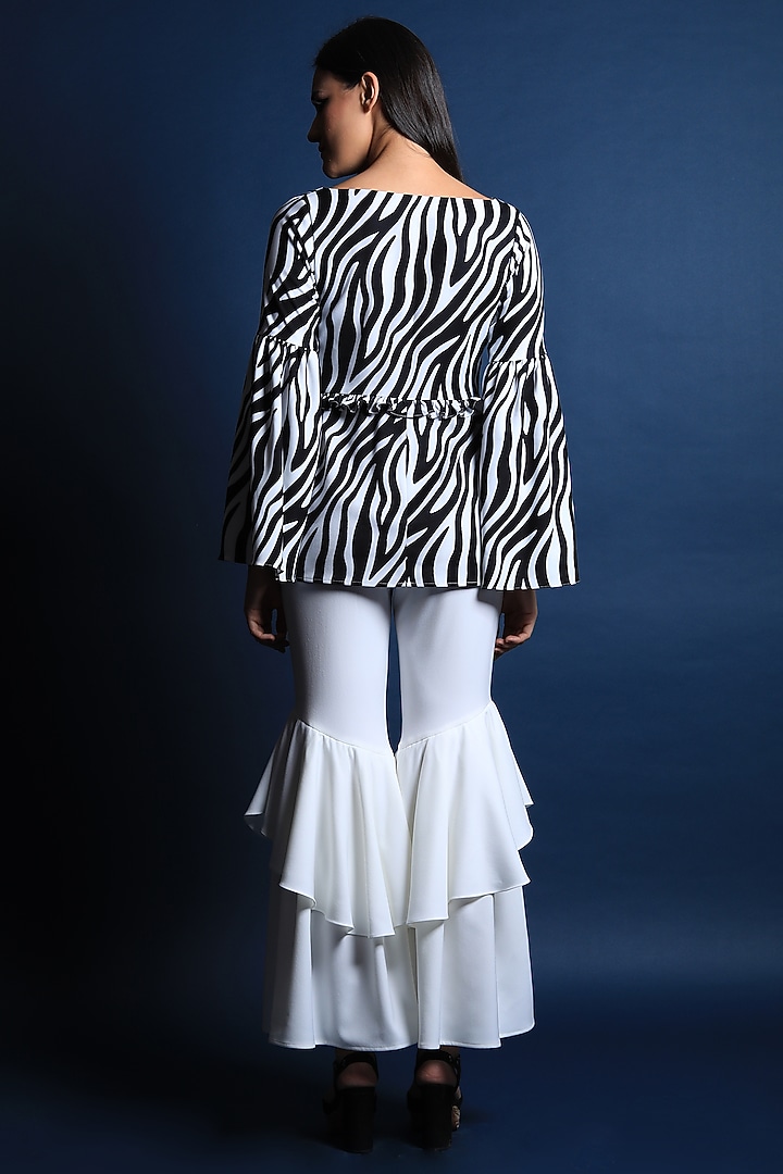 Black & White Zebra Printed Top by Swatee Singh at Pernia's Pop Up Shop