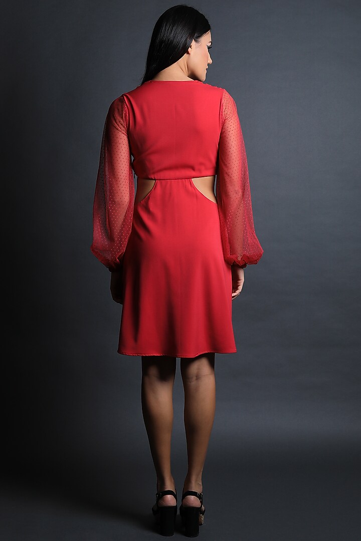 Fuchsia Heavy Crepe Vacation Dress by Swatee Singh at Pernia's Pop Up Shop