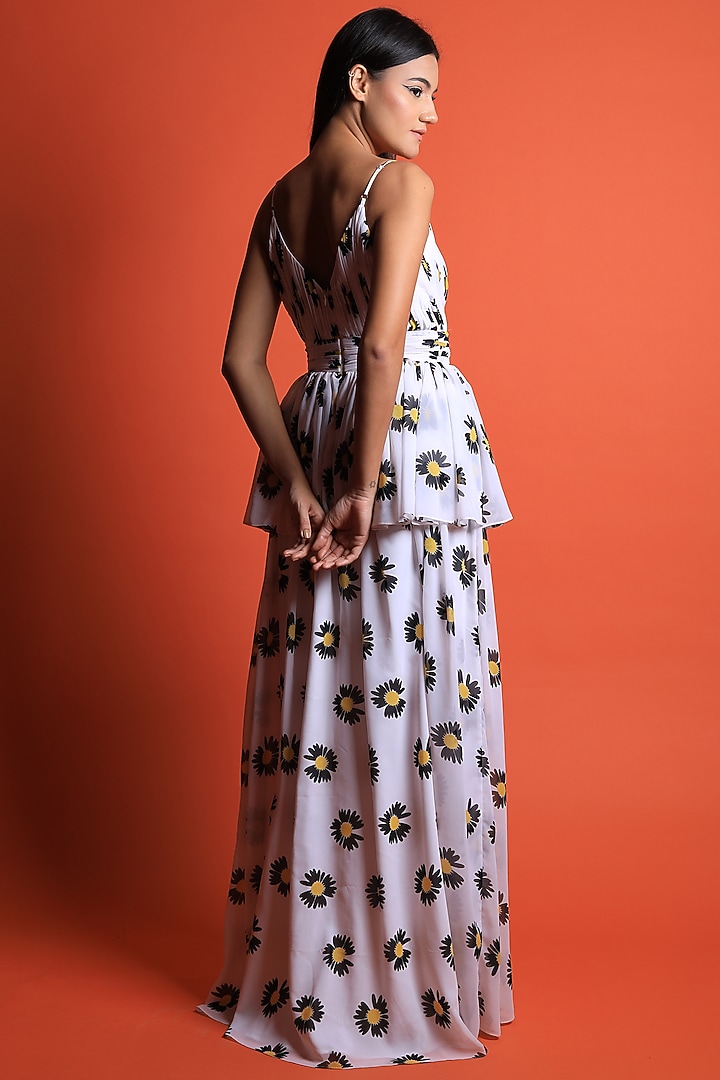 Ivory Printed Gown by Swatee Singh at Pernia's Pop Up Shop