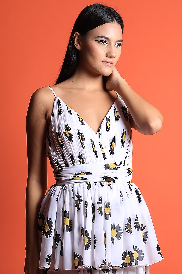 Ivory Printed Gown by Swatee Singh at Pernia's Pop Up Shop