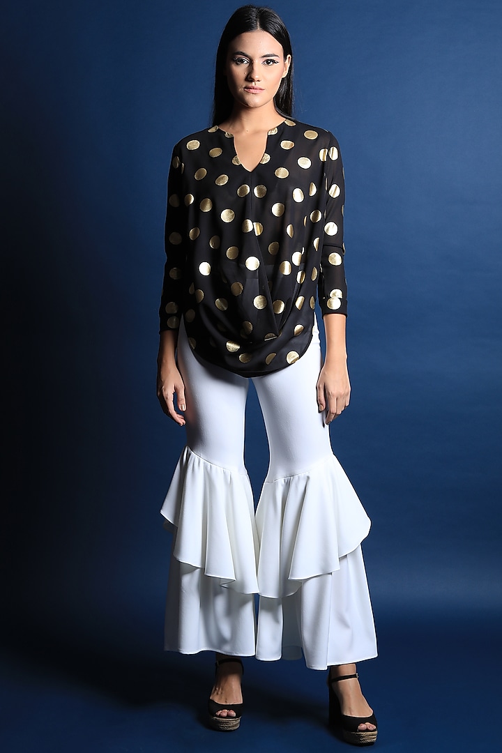 Ivory Crepe Pants by Swatee Singh at Pernia's Pop Up Shop