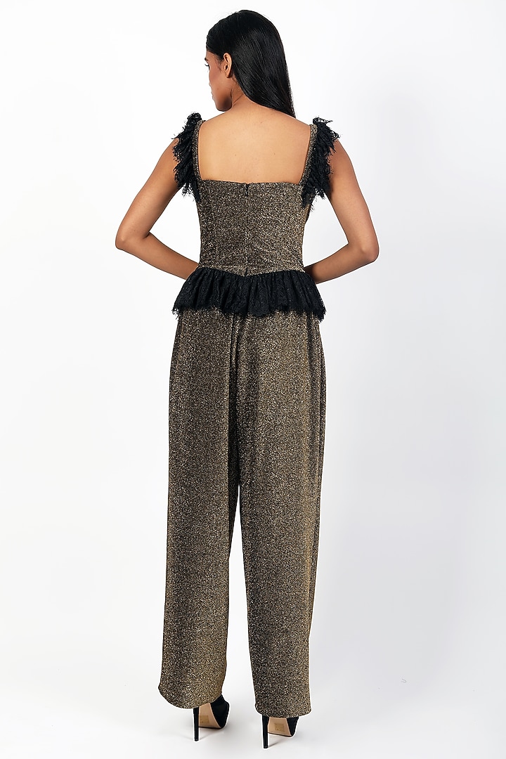 Metallic Gold Lurex Co-Ord Set by Swatee Singh at Pernia's Pop Up Shop