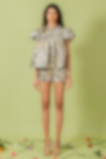 Black & Gold Jacquard Co-Ord Set by Swatee Singh at Pernia's Pop Up Shop