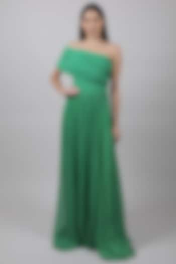 Green Corseted Gown by Swatee Singh at Pernia's Pop Up Shop
