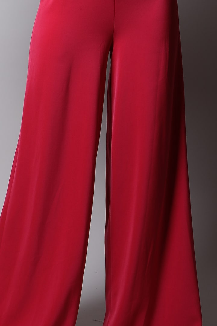 Fuchsia Heavy Crepe Jumpsuit by Swatee Singh at Pernia's Pop Up Shop