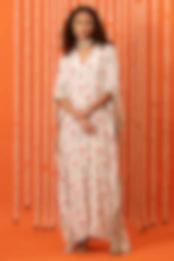 Rose Pink Georgette Digital Printed Kaftan by Swatee Singh at Pernia's Pop Up Shop