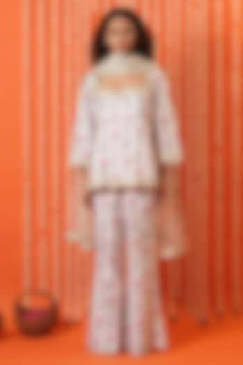 Rose Pink Chanderi Digital Printed Kurta Set by Swatee Singh at Pernia's Pop Up Shop