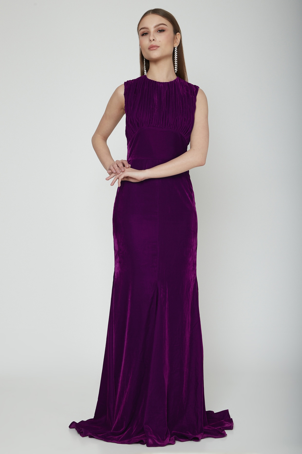 Elhoffer Atelier Velvet Princess Gown - Cosmic Purple – Elhoffer Design
