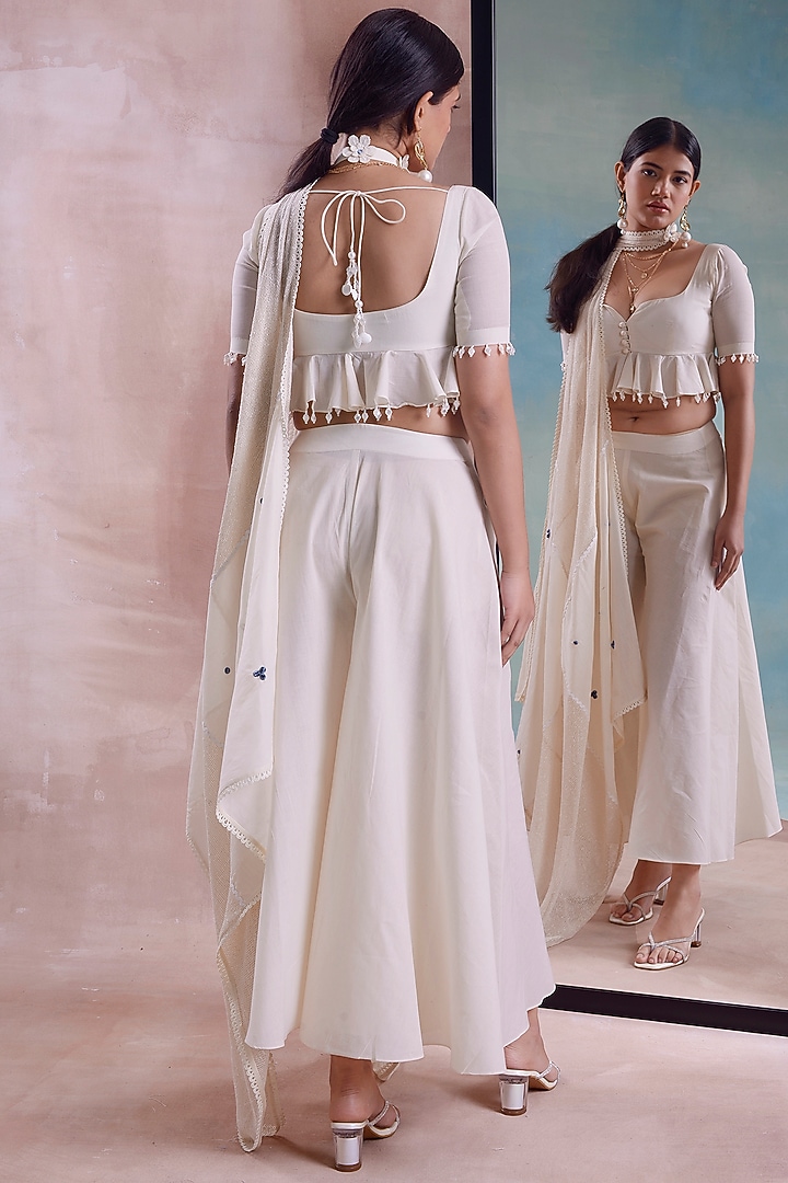 Ivory Organic Cotton Co-Ord Set by Shwetanga at Pernia's Pop Up Shop