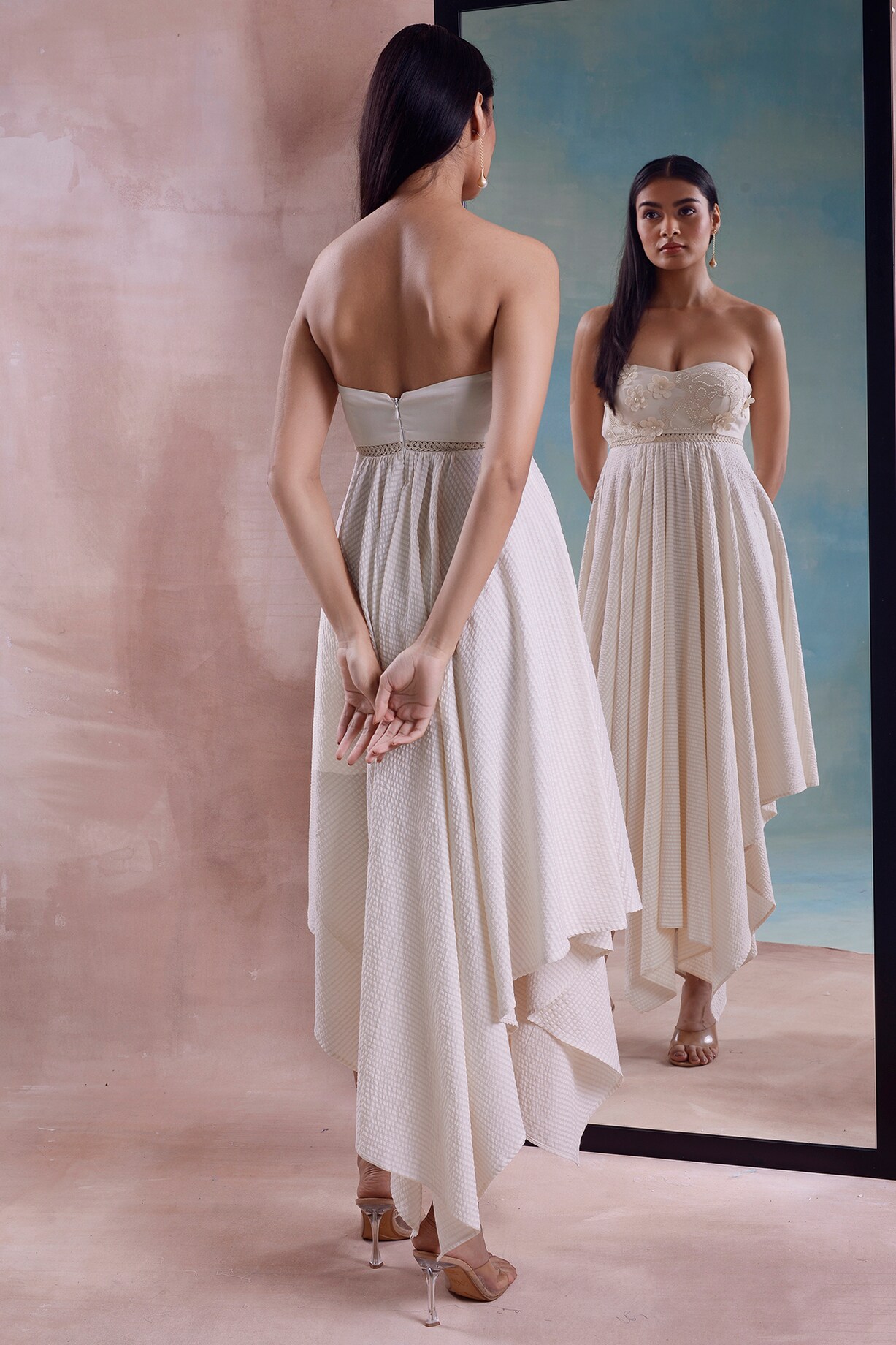 seersucker bridesmaid dresses Cotton Seersucker Midi Dress – Scotch & Soda