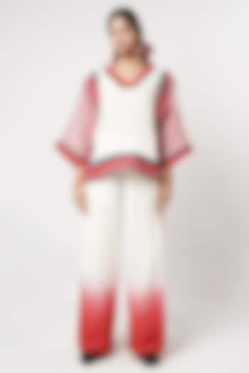 Multi-Colored Linen & Cotton Ombre Co-Ord Set by Shwetanga at Pernia's Pop Up Shop