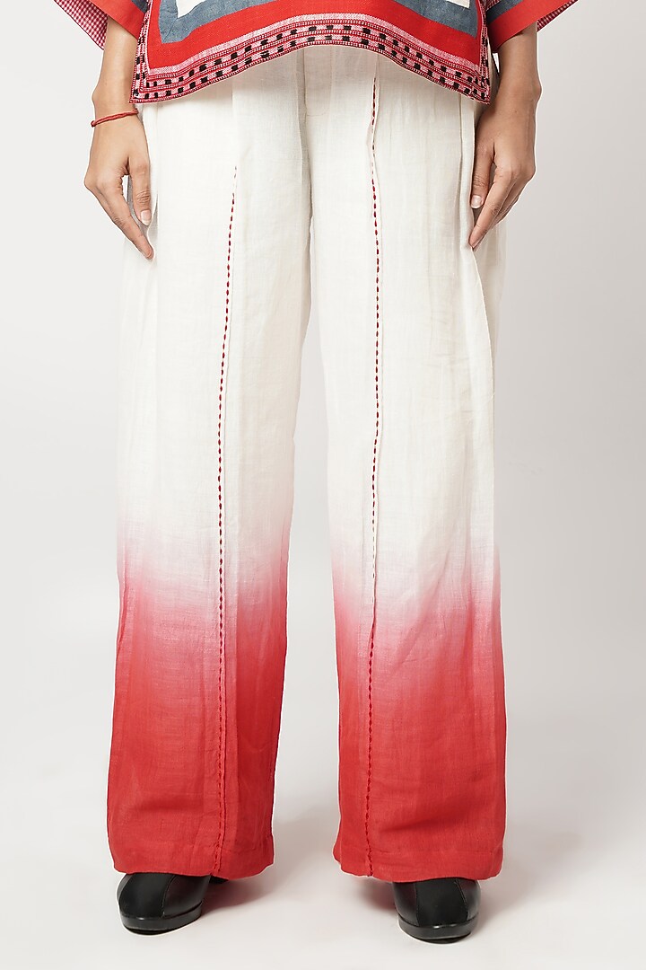Multi-Colored Linen & Cotton Ombre Co-Ord Set by Shwetanga at Pernia's Pop Up Shop