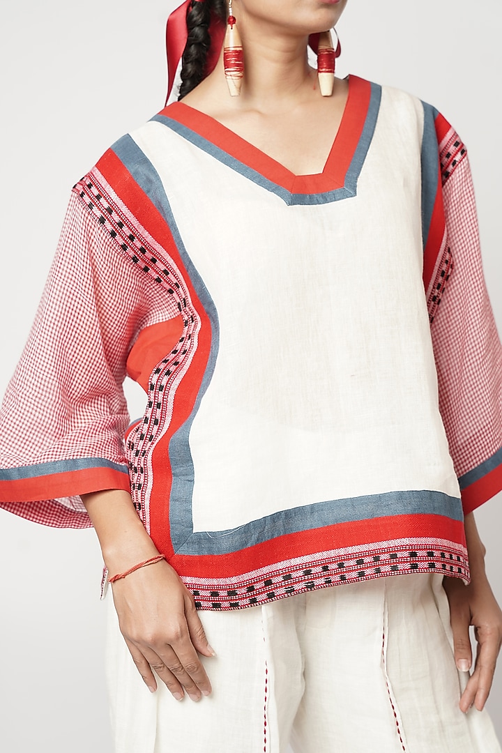 Multi-Colored Linen & Cotton Ombre Co-Ord Set by Shwetanga at Pernia's Pop Up Shop
