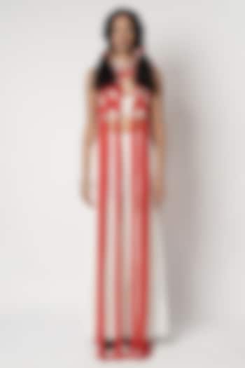 Ivory Cotton Gathered Party Wear Sharara Set by Shwetanga at Pernia's Pop Up Shop