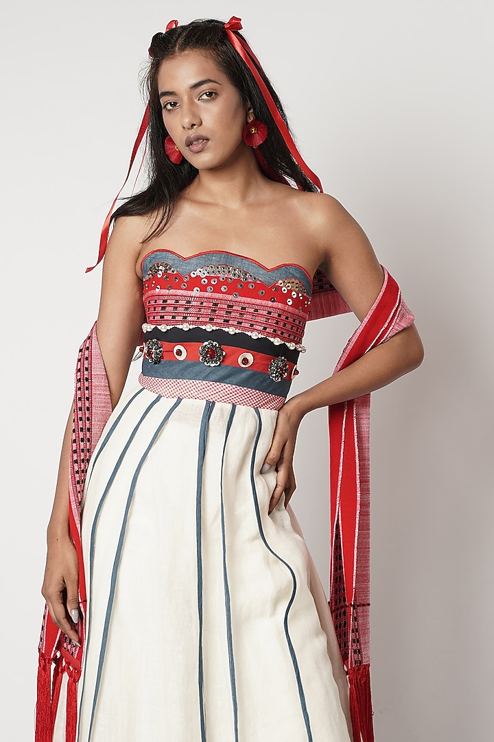 Multi-Colored Cotton Kalidar Tunic Set by Shwetanga at Pernia's Pop Up Shop