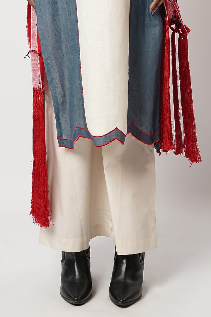 Multi-Colored Cotton Color-Blocked Kurta Set by Shwetanga at Pernia's Pop Up Shop