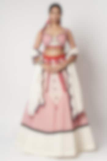 Multi-Colored Cotton Patchwork Wedding Lehenga Set by Shwetanga at Pernia's Pop Up Shop