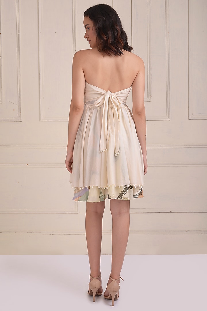 Ivory Organic Cotton Off-Shoulder Summer Dress by Shwetanga at Pernia's Pop Up Shop