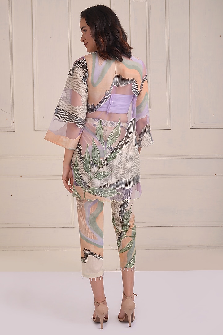 Lavender Organic Cotton Printed Tunic Set by Shwetanga at Pernia's Pop Up Shop