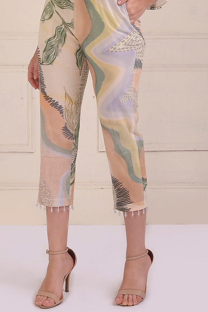 Ivory Organic Cotton Printed Co-Ord Set by Shwetanga at Pernia's Pop Up Shop