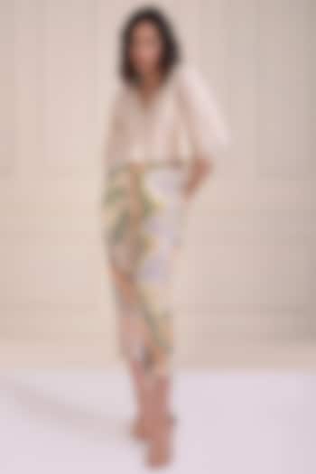 Ivory Organic Cotton Printed Co-Ord Set by Shwetanga at Pernia's Pop Up Shop