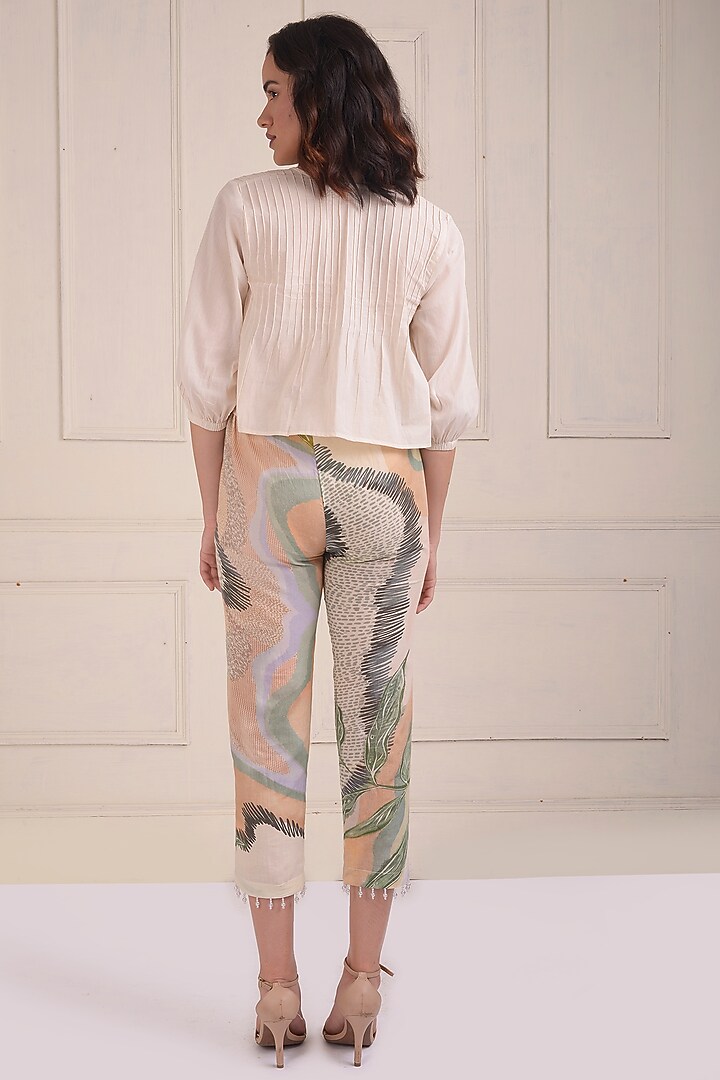 Ivory Organic Cotton Printed Co-Ord Set by Shwetanga at Pernia's Pop Up Shop