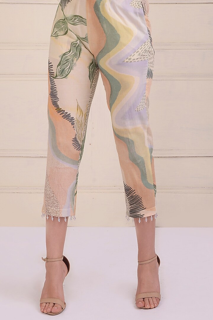 Ivory Organic Cotton Printed Co-Ord Set by Shwetanga at Pernia's Pop Up Shop
