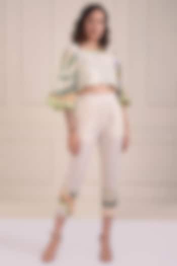 Ivory Organic Cotton Printed Co-Ord Set by Shwetanga at Pernia's Pop Up Shop