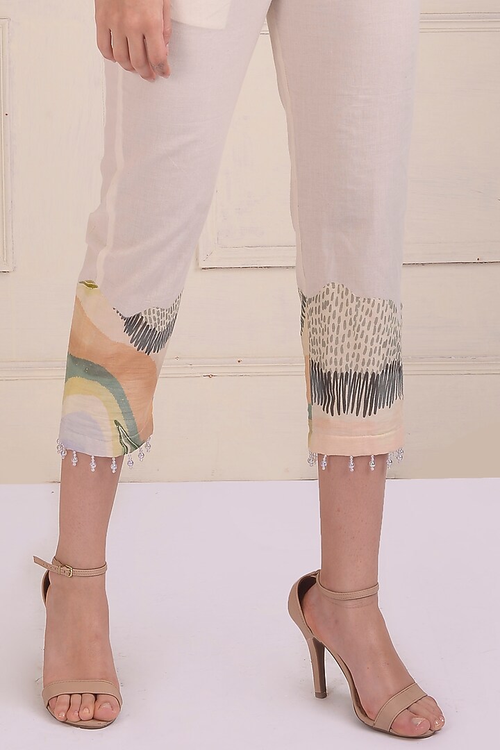 Ivory Organic Cotton Printed Co-Ord Set by Shwetanga at Pernia's Pop Up Shop