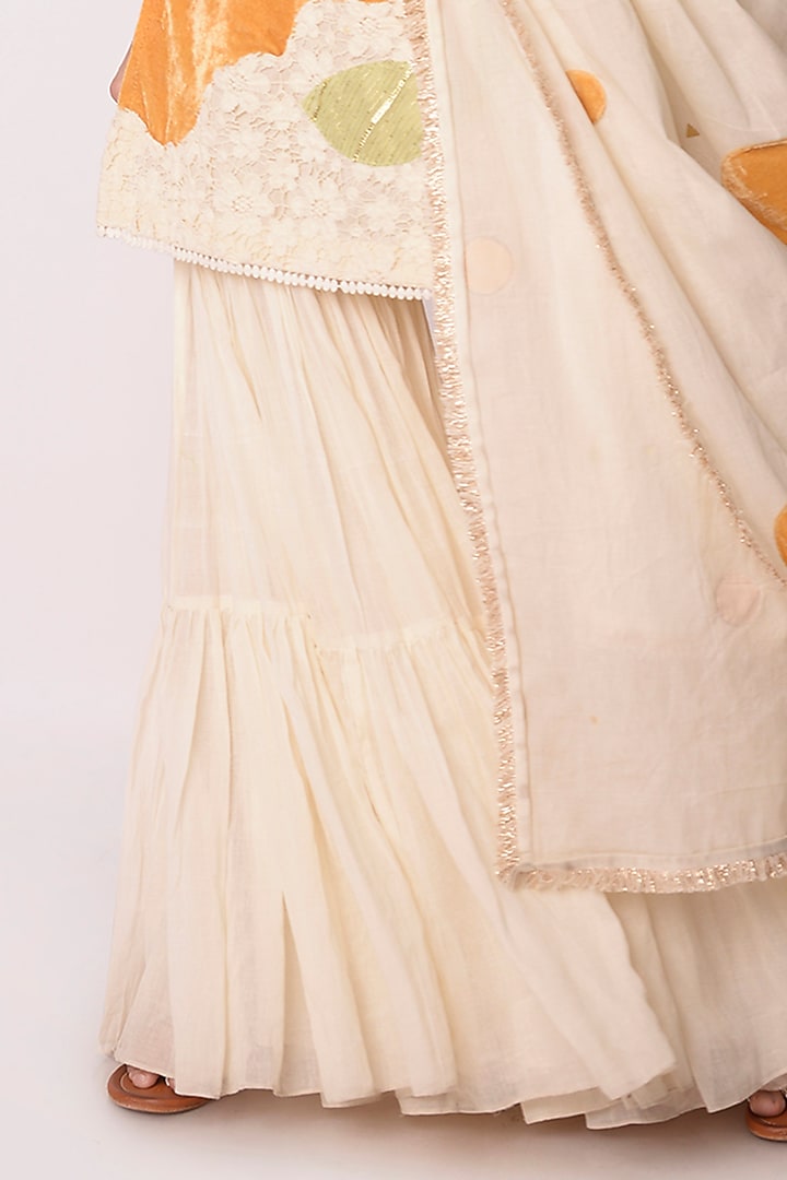 Multi-Coloured Organic Cotton Party Wear Sharara Set by Shwetanga at Pernia's Pop Up Shop