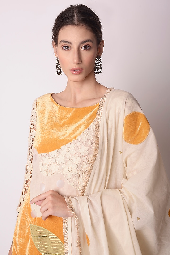 Multi-Coloured Organic Cotton Party Wear Sharara Set by Shwetanga at Pernia's Pop Up Shop